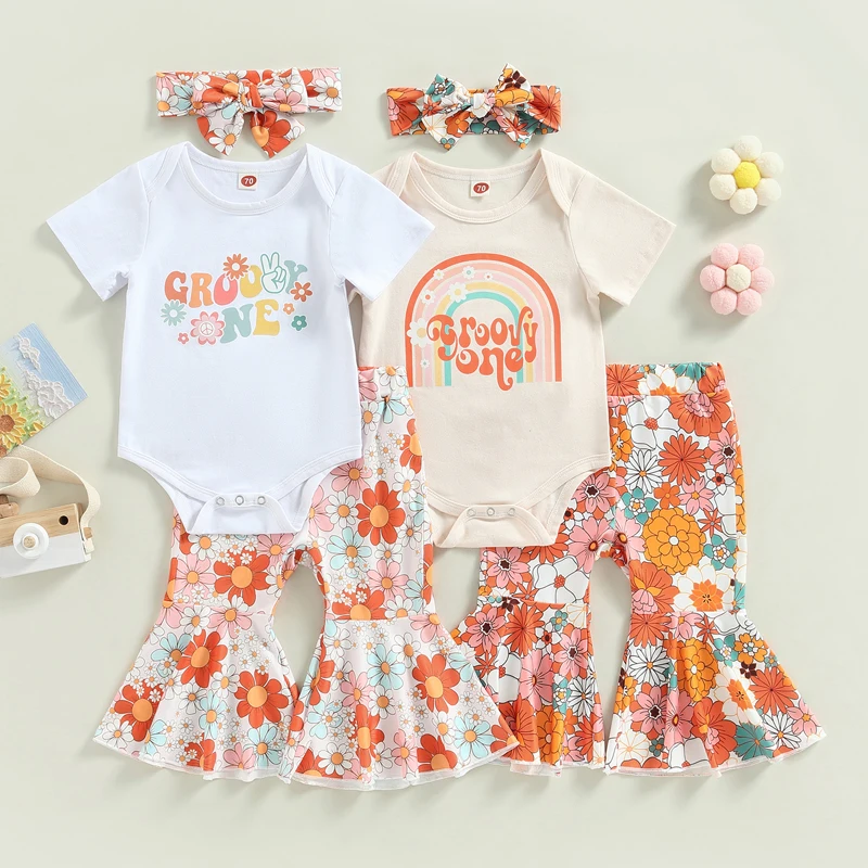 Infant Toddler Baby Girls Summer Birthday Clothes Outfits Rainbow Letter Print Short Sleeve Rompers Flower Flared Pants Headband
Infant Toddler Baby Girls Summer Birthday Clothes Outfits Rainbow Letter Print Short Sleeve Rompers Flower Flared Pants Headband