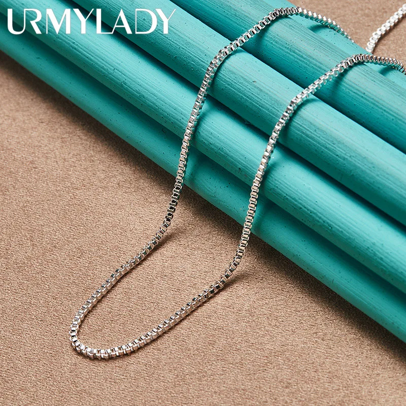 URMYLADY 925 Sterling Silver 2MM Box Chain 20 Inch Necklace For Women Men Fashion Wedding Party Jewelry
URMYLADY 925 Sterling Silver 2MM Box Chain 20 Inch Necklace For Women Men Fashion Wedding Party Jewelry