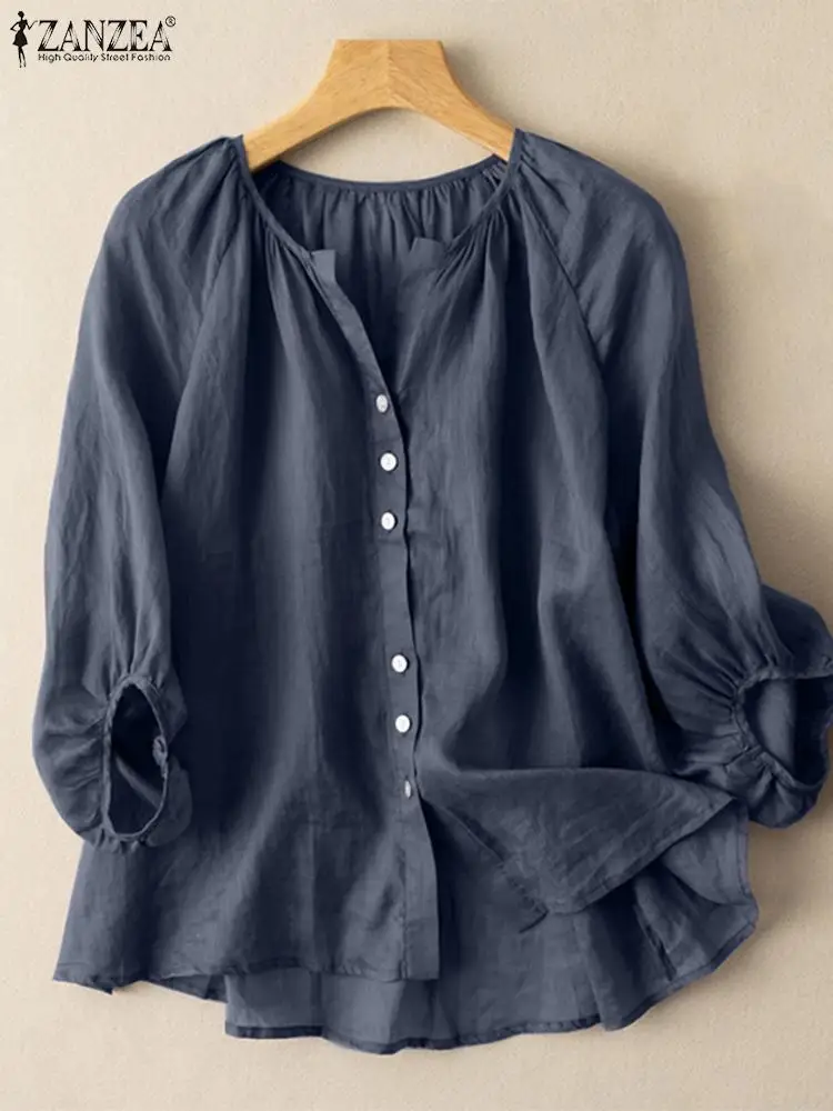 Elegant O Neck 3/4 Sleeve Blouse ZANZEA Women Summer Shirt Casual Solid Tops Tunic Loose Buttons Chemise Blusas Femininas 2023
Elegant O Neck 3/4 Sleeve Blouse ZANZEA Women Summer Shirt Casual Solid Tops Tunic Loose Buttons Chemise Blusas Femininas 2023