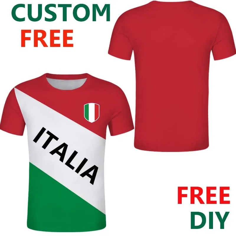 

Ltaly t-shirt Custom Men Sport Italia Flag tshirts Italian Clothes ITALIANA Emblem Soccer Tee Shirts Personalized IT clothing