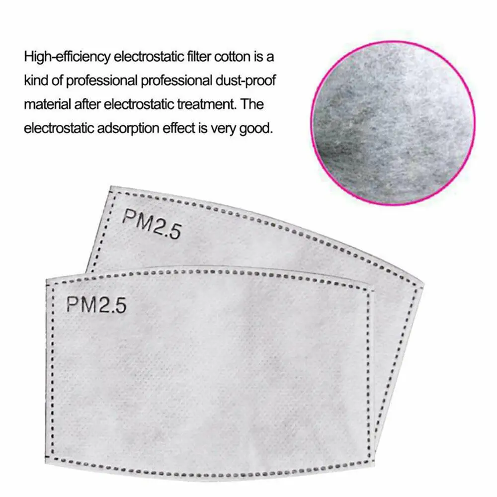

Protective Replaceable 5 Layers PM2.5 Filter Mask Activated Carbon Paper for Adult Masks Anti Dust Haze Mouth Face Mask Filters