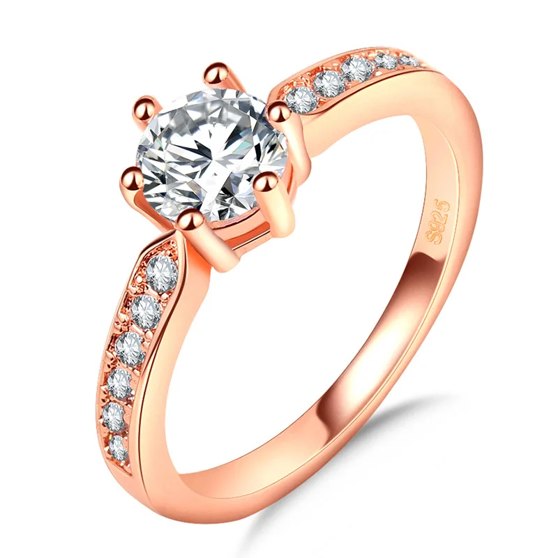 Solid S925 Sterling Silver Diamond Ring for Women 14K Rose Gold Plated Wedding Bands Origin Diamond Gemstone Jewelry Rings Box
Solid S925 Sterling Silver Diamond Ring for Women 14K Rose Gold Plated Wedding Bands Origin Diamond Gemstone Jewelry Rings Box