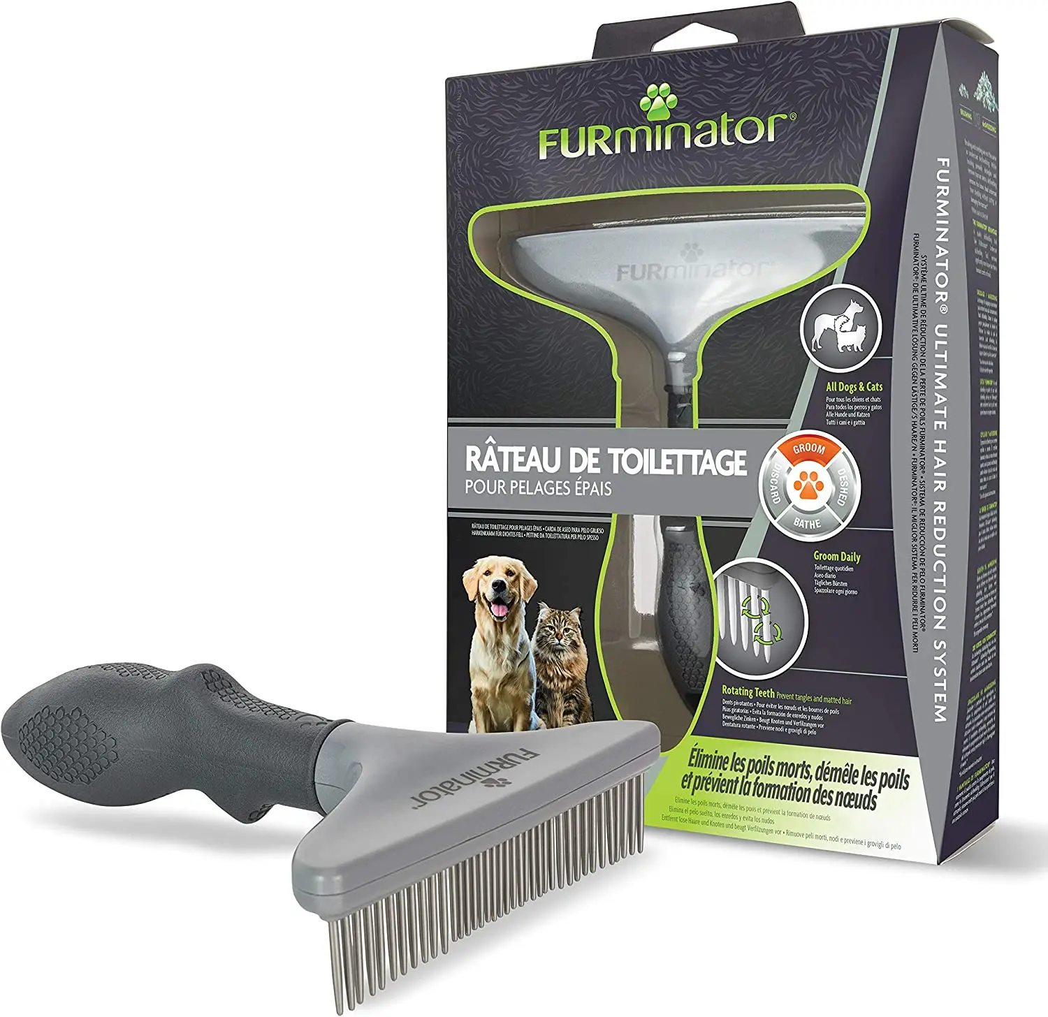 Thick hair hair removal comb for dogs and cats - designed and recommended by professionals - frequently used - free of bisphenol
Thick hair hair removal comb for dogs and cats - designed and recommended by professionals - frequently used - free of bisphenol