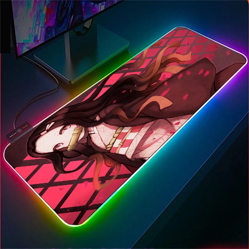 Kamado Nezuko LED Mouse Mat Light Modes Extra Large Mousepad Non-Slip Rubber Base Computer Keyboard Mat for Gaming Laptop
Kamado Nezuko LED Mouse Mat Light Modes Extra Large Mousepad Non-Slip Rubber Base Computer Keyboard Mat for Gaming Laptop