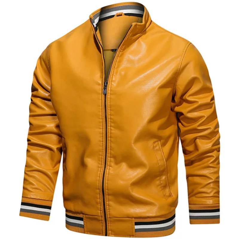 Men's Spring and Autumn Stitching Zipper Style Pu Leather Jacket Casual Slim Fit 5 Colors Optional Size M-4XL Long Sleeve Coat
Men's Spring and Autumn Stitching Zipper Style Pu Leather Jacket Casual Slim Fit 5 Colors Optional Size M-4XL Long Sleeve Coat