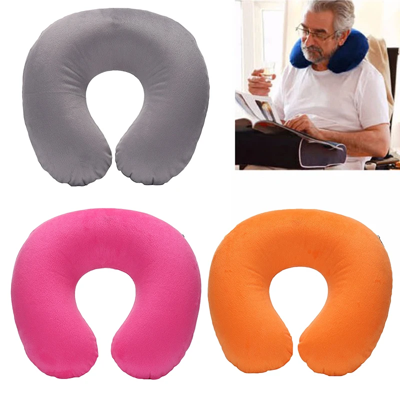

Мягкая U-образная надувная подушка для шеи, переносная дорожная подушка, подушка для снятия усталости, подушка для поддержки головы в офисе, автомобиле, самолете