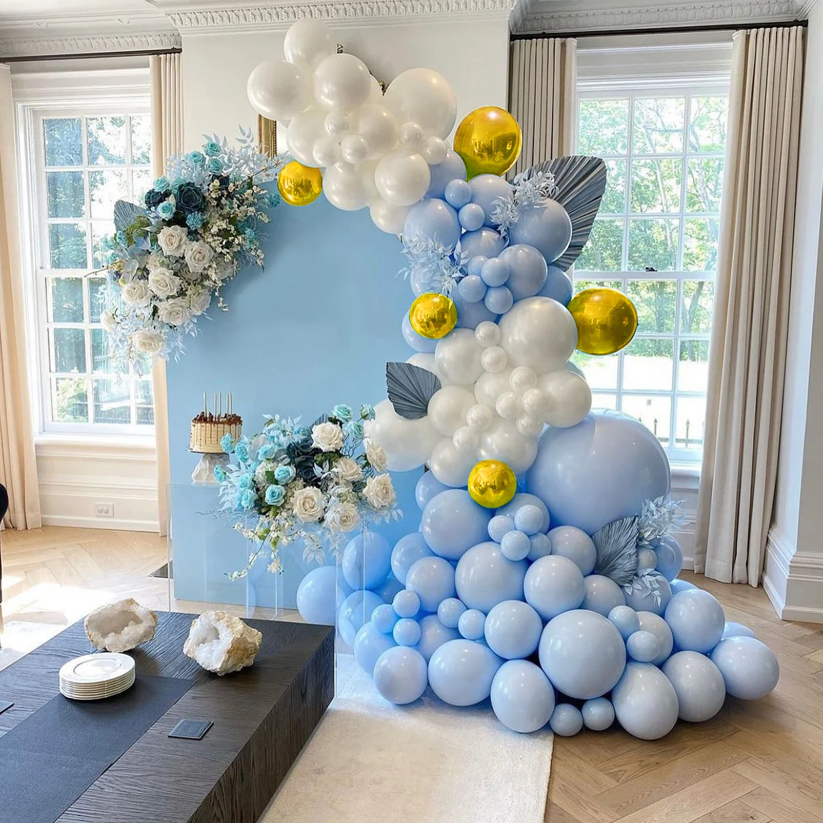 

Синий шар гирлянда арочный комплект свадьба день рождения конфетти украшения латексные воздушные шары пол раскрыть ребенок душ Декор балл...