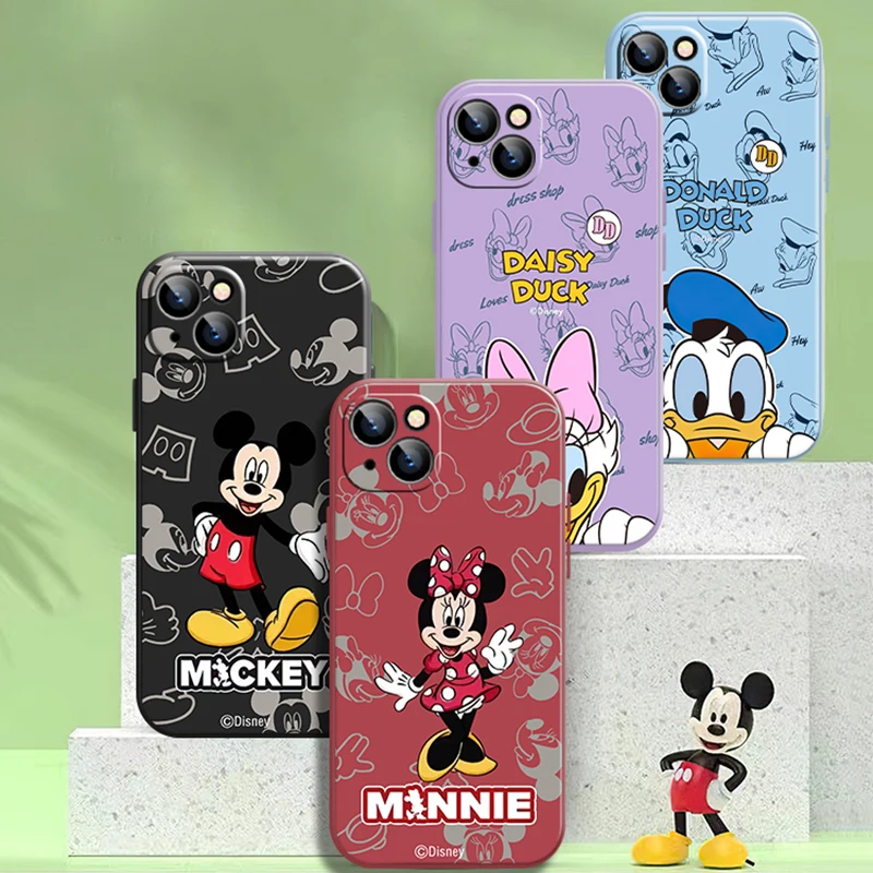

Disney Mickey Mouse Donald Duck Phone Case for iPhone 11 12 13 Pro MAX Mini 6 6S 7 8 Plus X XR XS SE 2 Soft Silicon Cover Funda