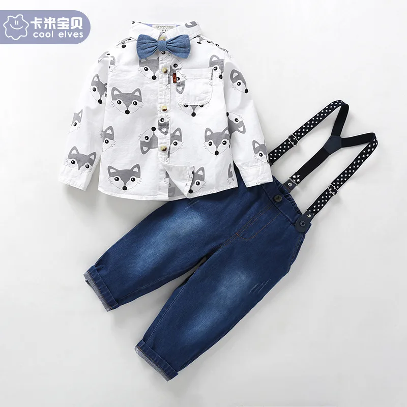 Wholesale One Piece Dropshipping British Suspender Pants Two-Piece Suit Spring and Autumn Long Sleeve Boys' Suit
Wholesale One Piece Dropshipping British Suspender Pants Two-Piece Suit Spring and Autumn Long Sleeve Boys' Suit