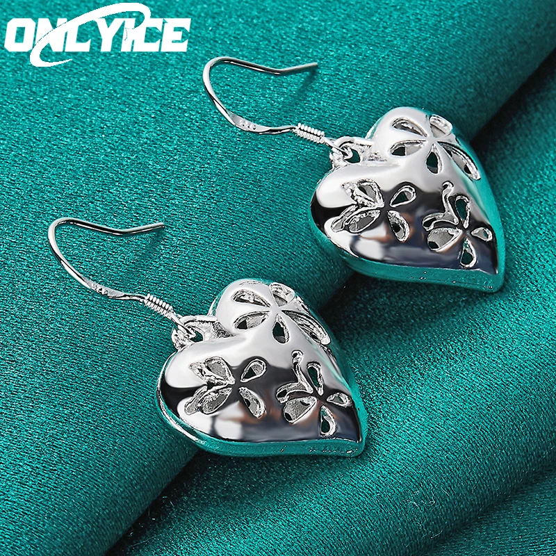 New Charm 925 Sterling Silver Earrings For Women Wedding Fashion Party Trend Jewelry Hollow Carved Heart Earrings Christmas Gift
New Charm 925 Sterling Silver Earrings For Women Wedding Fashion Party Trend Jewelry Hollow Carved Heart Earrings Christmas Gift