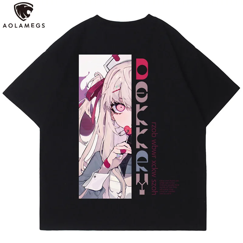 Aolamegs Men's Oversized T-shirts Anime Girl Letter Graphic Print T-shirts Summer Hip Hop Style Tee Tops Cottons Fashion Clothes
Aolamegs Men's Oversized T-shirts Anime Girl Letter Graphic Print T-shirts Summer Hip Hop Style Tee Tops Cottons Fashion Clothes
