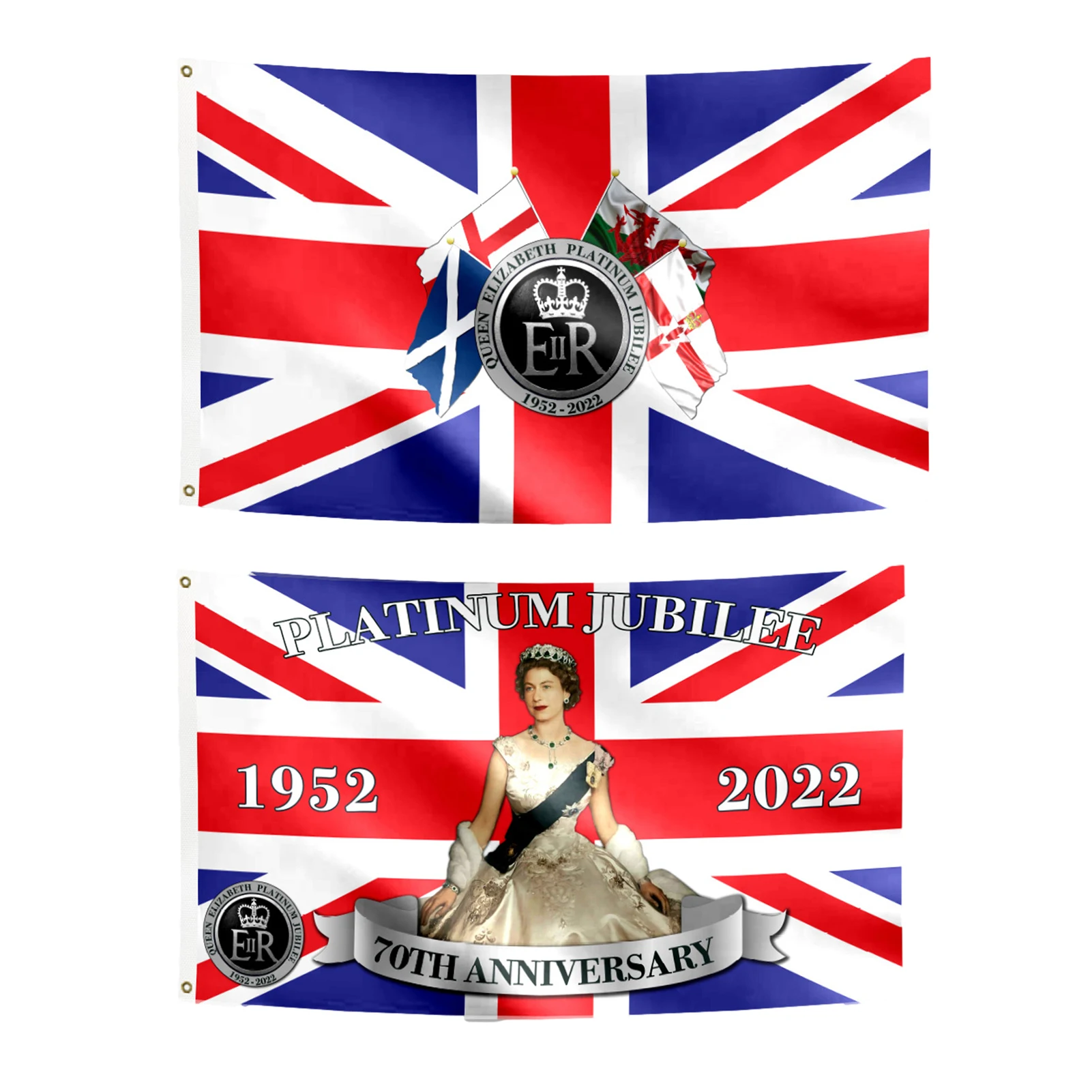 Флаг королевы Елизаветы Платина юбилейной, Флаг Союза Джека 2022, флаг с ее Величеством королевой 70-ой годовщиной 
Флаг королевы Елизаветы Платина юбилейной, Флаг Союза Джека 2022, флаг с ее Величеством королевой 70-ой годовщиной