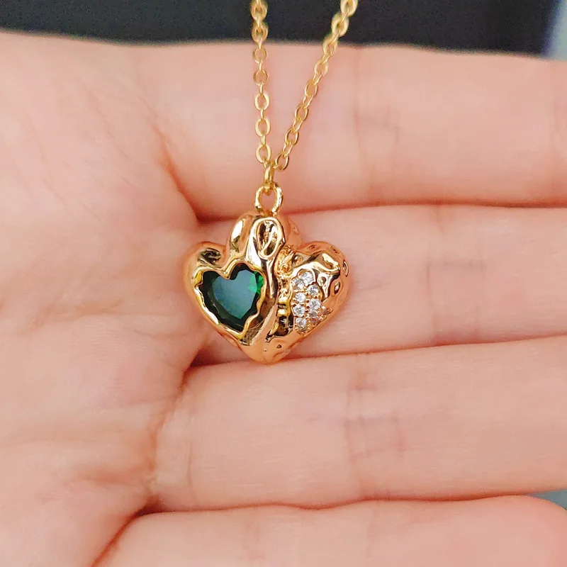 Green Heart Stone Necklaces For Women Stainless Steel Geometric Pendant Necklace Punk Wedding Jewelry Gift Bijoux Femme
Green Heart Stone Necklaces For Women Stainless Steel Geometric Pendant Necklace Punk Wedding Jewelry Gift Bijoux Femme