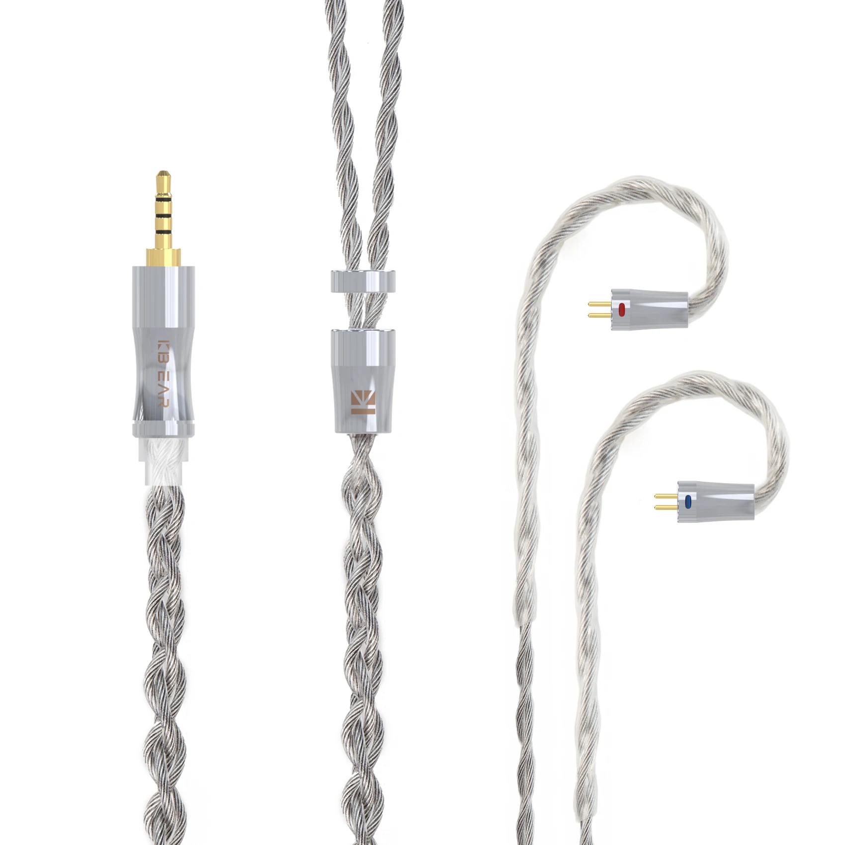 

KBEAR Chord 6N кабель для наушников Сделай Сам Wire графиен + 4N OFC посеребренный смешанный плетеный обновленный с MMCX/2-контактным разъемом