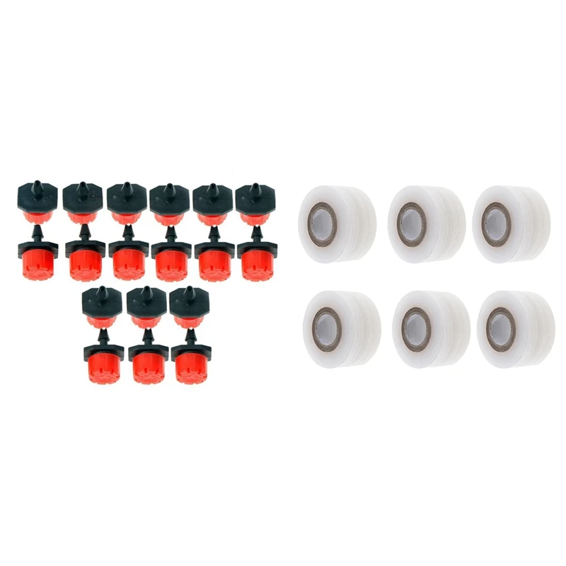75 Pcs Drip Head Adjustable 8-Holes Emitter Irrigation Sprinkler With 6 Roll Garden Flower Vegetable Grafting Tapes
75 Pcs Drip Head Adjustable 8-Holes Emitter Irrigation Sprinkler With 6 Roll Garden Flower Vegetable Grafting Tapes