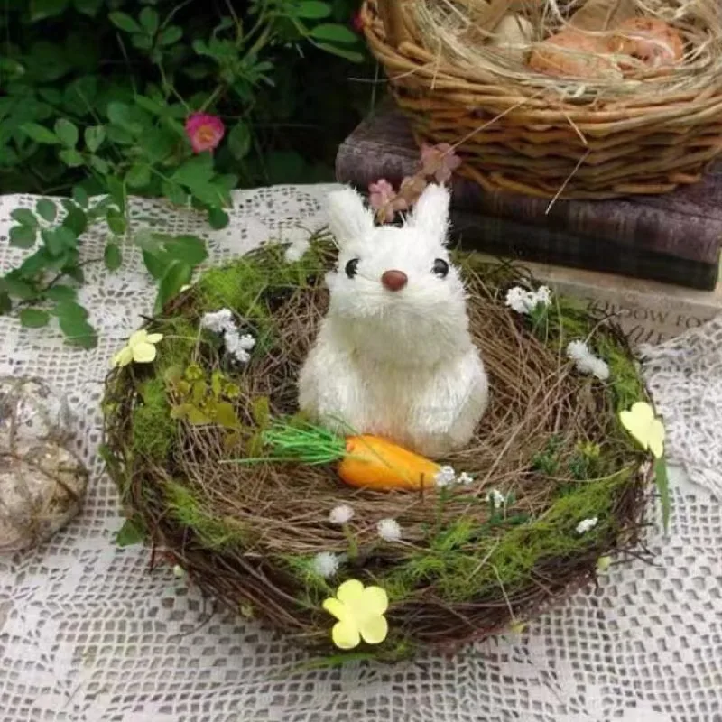 Easter Garden Country Forest Grass Nest Cute Bunny Ornaments Home Decorations White Rabbit Aesthetic Room Decor Figurine
Easter Garden Country Forest Grass Nest Cute Bunny Ornaments Home Decorations White Rabbit Aesthetic Room Decor Figurine