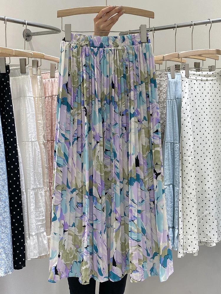 Women 2022 Spring Summer New Fashion Temperament Vintage Floral Slim Skirt Female High Waist Casual Pleated A-line Skirts L60
Women 2022 Spring Summer New Fashion Temperament Vintage Floral Slim Skirt Female High Waist Casual Pleated A-line Skirts L60