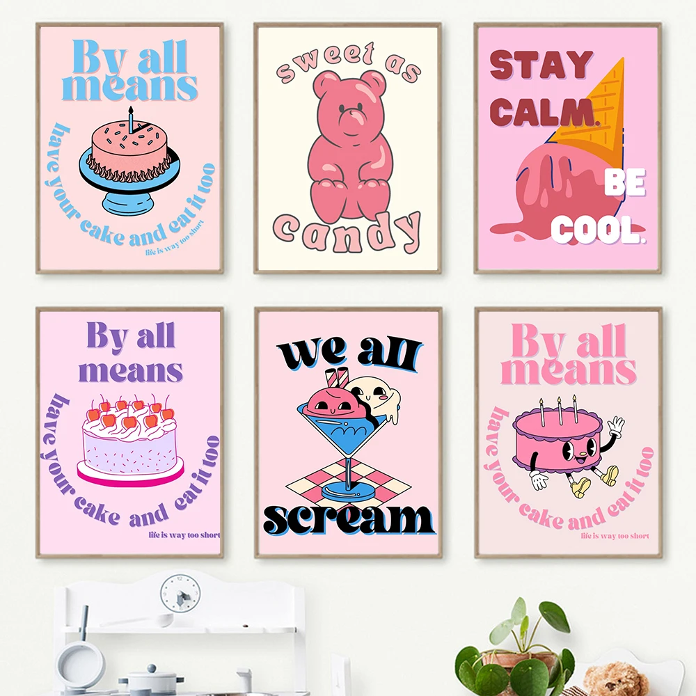 Cartoon Food Cake Ice Cream Canvas Painting Print Trendy Girly Kids Room Home Decor Kitchen Wall Art Poster Picture By All Means
Cartoon Food Cake Ice Cream Canvas Painting Print Trendy Girly Kids Room Home Decor Kitchen Wall Art Poster Picture By All Means