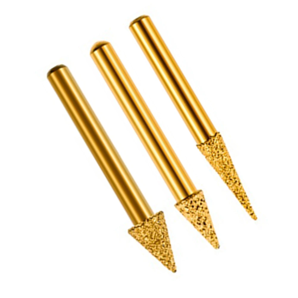 3pcs Conical Type Vacuum Brazed Diamond Burr Head Grinding Rotary File For Stone Drill Polishing Rotary Tool Electric Grinder
3pcs Conical Type Vacuum Brazed Diamond Burr Head Grinding Rotary File For Stone Drill Polishing Rotary Tool Electric Grinder