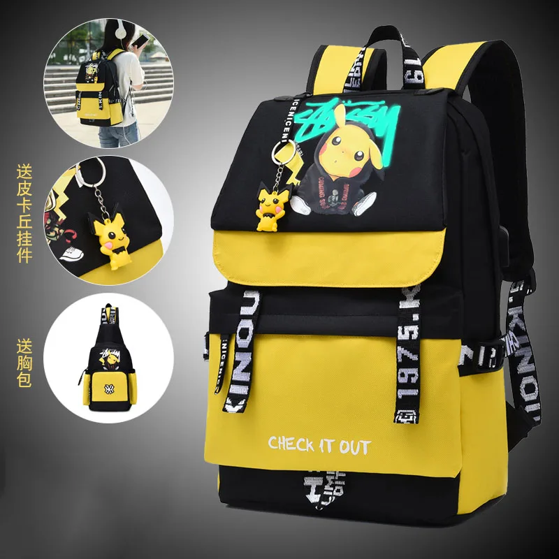 Pokemon Pikachu Backpack Schoolbag Pokemon Cartoon Kawaii School Bags Backpacks Large Capacity School Supplies Kids Gifts
Pokemon Pikachu Backpack Schoolbag Pokemon Cartoon Kawaii School Bags Backpacks Large Capacity School Supplies Kids Gifts