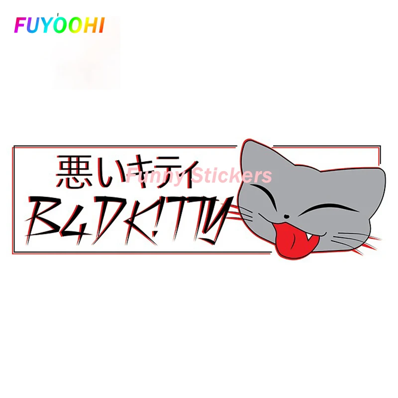 

FUYOOHI Exterior/Protection Funny Stickers Bad Kitty Slap Car Sticker for Vinyl JDM Camper Snowboard Graphics Vintage Drag Decal