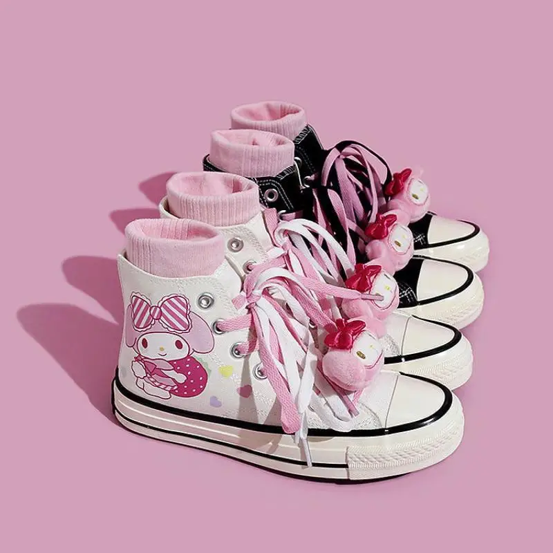 Kawaii Sanrio, Hello Kitty высокие холщовые ботинки аниме My Melody мандаринки пара обуви мультфильм студент крикет обувь подарки
Kawaii Sanrio, Hello Kitty высокие холщовые ботинки аниме My Melody мандаринки пара обуви мультфильм студент крикет обувь подарки