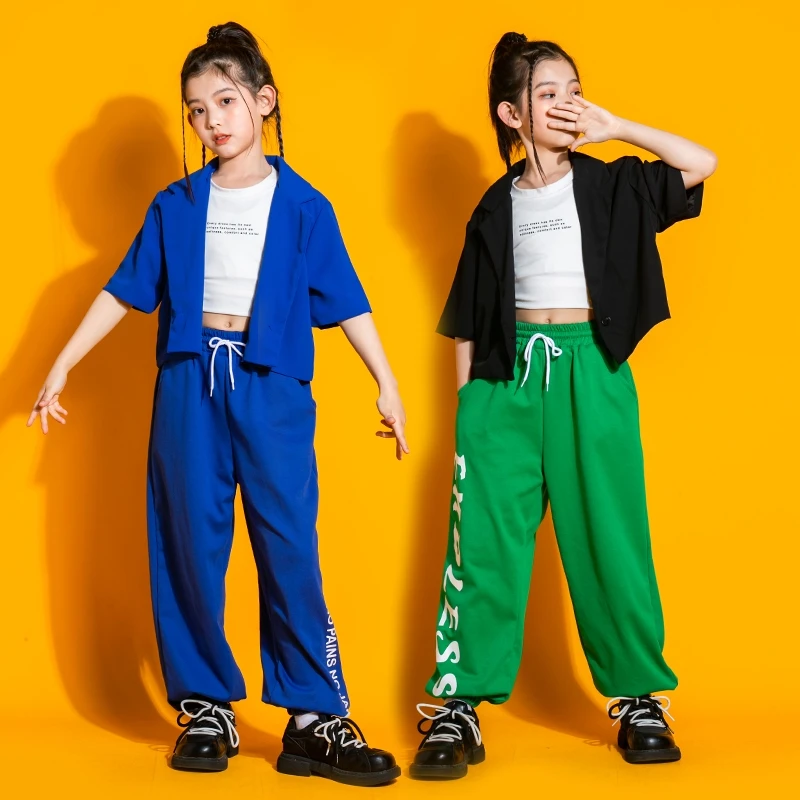 Костюм детский летний с коротким рукавом, блейзер, куртка, повседневные штаны, модная одежда в стиле хип-хоп для девочек 3-16 лет 
Костюм детский летний с коротким рукавом, блейзер, куртка, повседневные штаны, модная одежда в стиле хип-хоп для девочек 3-16 лет