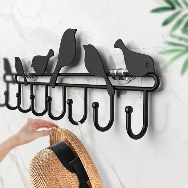 

Nordic Black Coat Rack Wall Mounted Designe Entrance Coat Rack Storage Garment Place Saving Burro Ropa Perchero Home Furniture