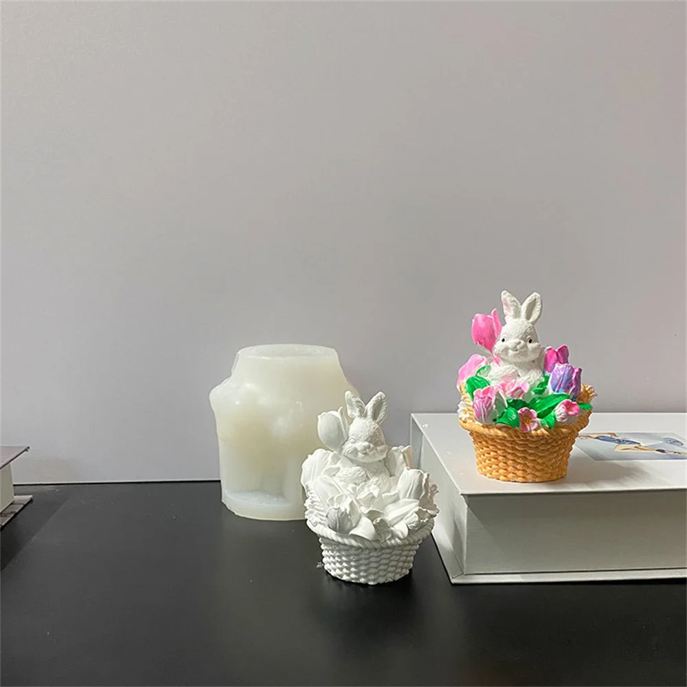 Easter Flower Basket Rabbit Silicone Mould Resin Scented Candle Making Tool Tulip bunny Plaster 3d Diy Home Decor Ornament 2023
Easter Flower Basket Rabbit Silicone Mould Resin Scented Candle Making Tool Tulip bunny Plaster 3d Diy Home Decor Ornament 2023