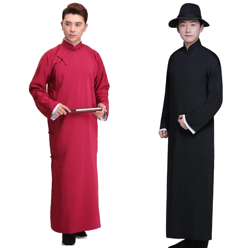 Polyester Chinese Traditional Tang Suit Long Gown for Man Full Sleeve Kung Fu Men Long Robe Wedding Bridegroom Stage Performance
Polyester Chinese Traditional Tang Suit Long Gown for Man Full Sleeve Kung Fu Men Long Robe Wedding Bridegroom Stage Performance