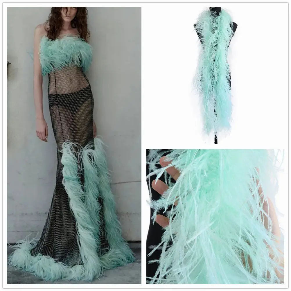 Customized Mint Ostrich Feather Boa 4ply Marabou Scarf Shawl 1M 2M Long Wedding Dress Party Skirt Decoration Accessories Crafts
Customized Mint Ostrich Feather Boa 4ply Marabou Scarf Shawl 1M 2M Long Wedding Dress Party Skirt Decoration Accessories Crafts