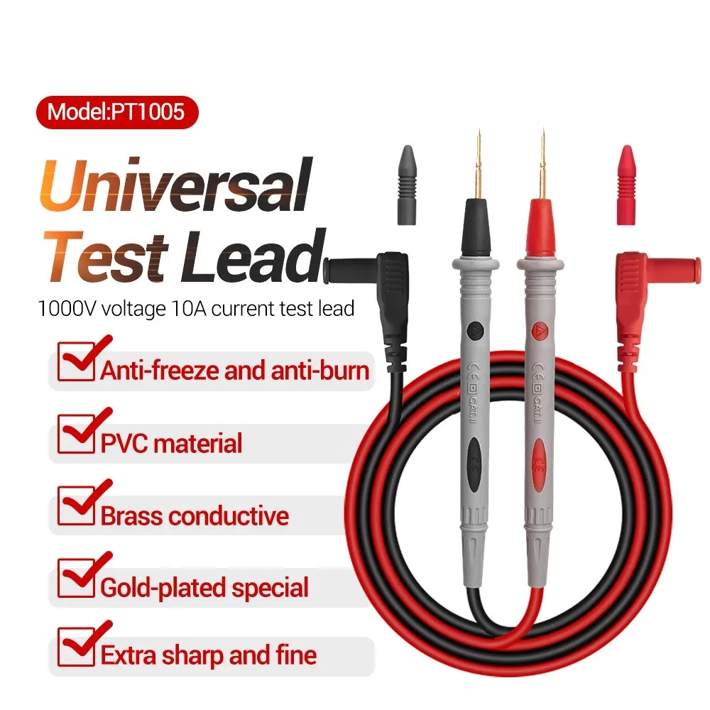 10A Multimeter Pen Line Accessories Digital Multimeter Probe PT1005 PVC Test Instrument Pen Universal High Quality
10A Multimeter Pen Line Accessories Digital Multimeter Probe PT1005 PVC Test Instrument Pen Universal High Quality