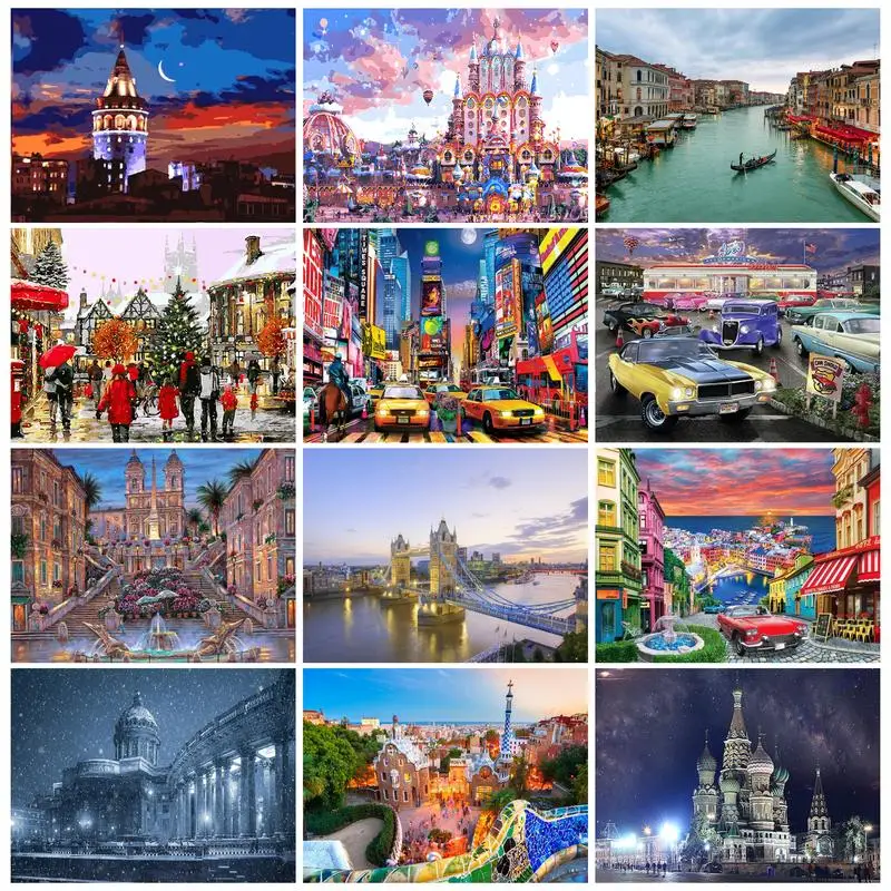 CHENISTORY Paint By Numbers Kit Acrylic Paints 60x75cm Frame City Landscape Canvas Pictures Wall Paintings Hand paint Drawing
CHENISTORY Paint By Numbers Kit Acrylic Paints 60x75cm Frame City Landscape Canvas Pictures Wall Paintings Hand paint Drawing