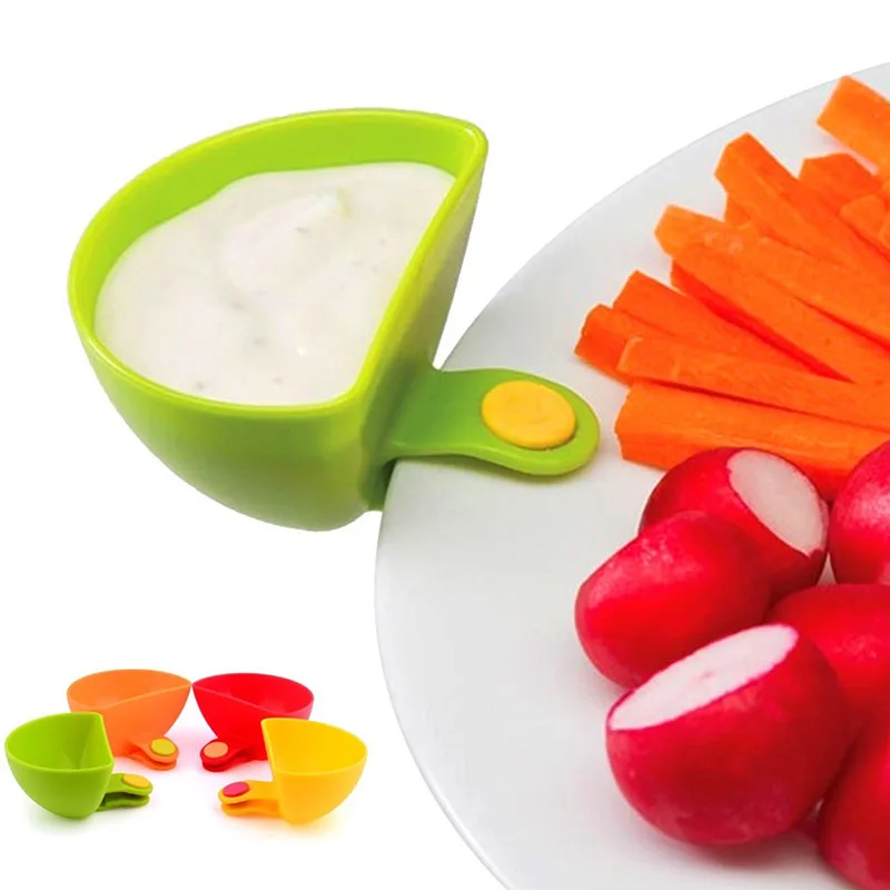 1pcs Dip Clips Kitchen Bowl Kit Tool Small Dishes Spice Clip for Tomato Sauce Salt Vinegar Sugar Flavor Spices
1pcs Dip Clips Kitchen Bowl Kit Tool Small Dishes Spice Clip for Tomato Sauce Salt Vinegar Sugar Flavor Spices