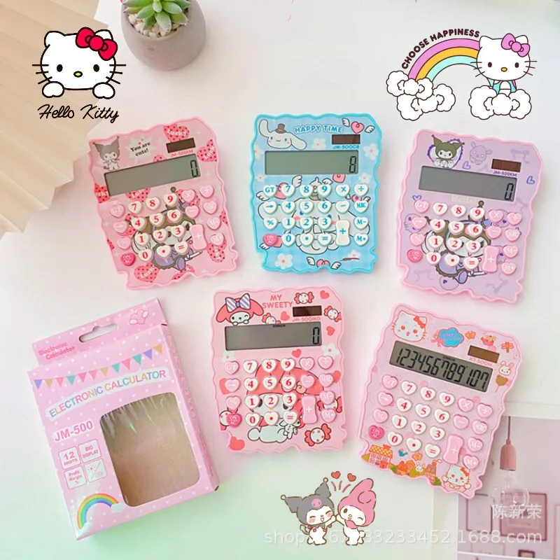 Милый калькулятор Kuromi Cinnamoroll Melody, портативный мини электронный калькулятор из аниме, аксессуары для подарка
Милый калькулятор Kuromi Cinnamoroll Melody, портативный мини электронный калькулятор из аниме, аксессуары для подарка