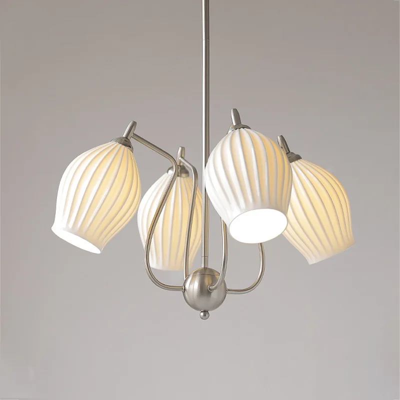 Simple Living Ceramic Flower Bud Chandelier for Living Room Dining Room White E27
Simple Living Ceramic Flower Bud Chandelier for Living Room Dining Room White E27