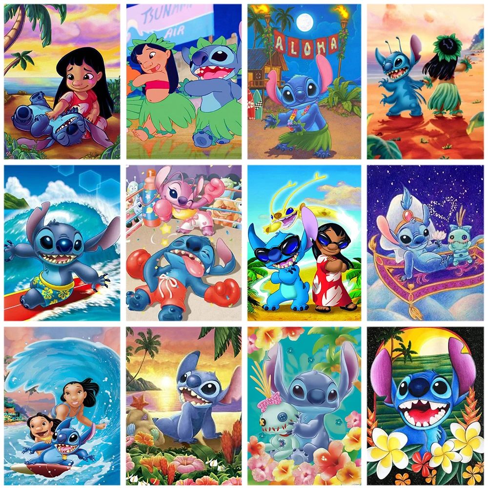 

Disney 5D Diamond Painting Kit Set Cuadros Broderie Cross Stitch Diamand Art Cartoons Animal Lilo & Stitch Mosaic Stilson