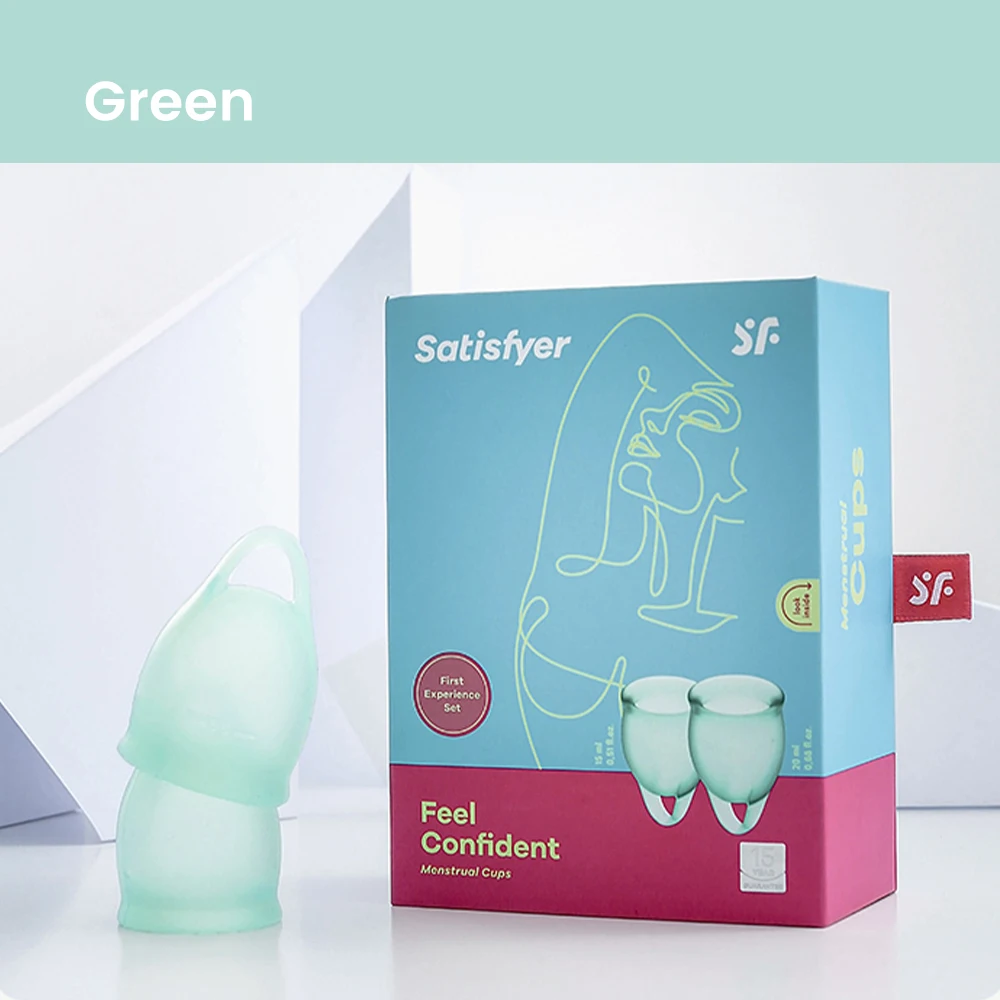 Менструальные чаши Satisfyer Feel Confident, 2 шт в наборе, бесцветный J1762-2 - Satisfyer - Менструальные чаши - Купить