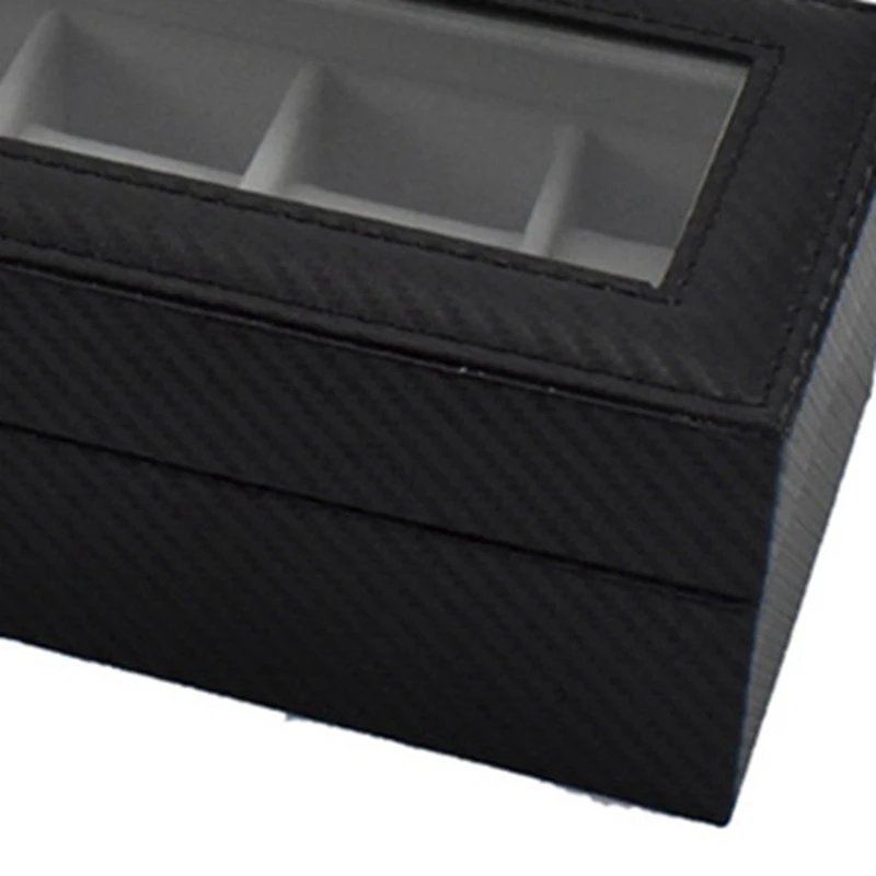 12-Slot Watch Box Watch Stand With Glass Cover Gray Velvet Wooden Watch Storage Box In Carbon Fiber Pu Leather
12-Slot Watch Box Watch Stand With Glass Cover Gray Velvet Wooden Watch Storage Box In Carbon Fiber Pu Leather
