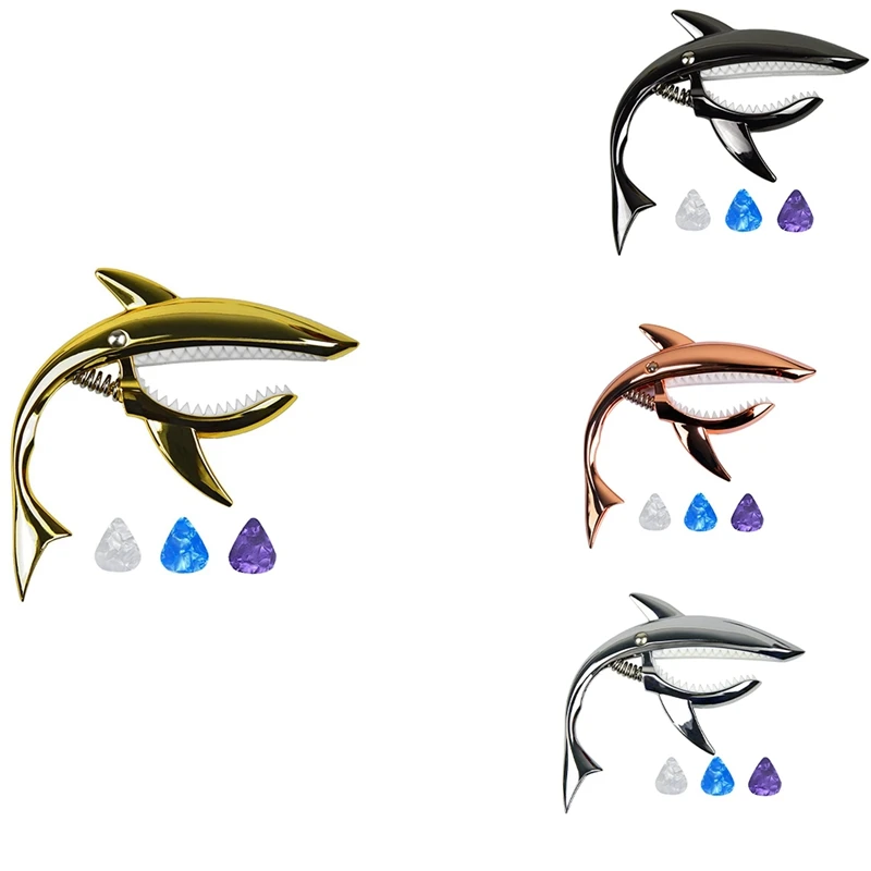 Shark Guitar Capo Zinc Alloy Capo For Acoustic Electric Classical Guitars And Bass Ukulele Capo With Pick
Shark Guitar Capo Zinc Alloy Capo For Acoustic Electric Classical Guitars And Bass Ukulele Capo With Pick
