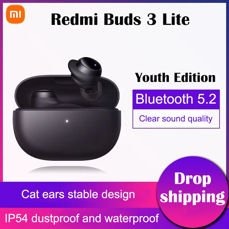 2022 Original Xiaomi Redmi Buds 3 Lite TWS Bluetooth 5.2 Earphone Headset Mi Ture Wireless Touch Control Earbuds 3 Youth Edition
2022 Original Xiaomi Redmi Buds 3 Lite TWS Bluetooth 5.2 Earphone Headset Mi Ture Wireless Touch Control Earbuds 3 Youth Edition