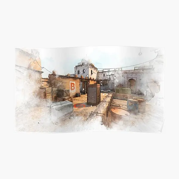

Csgo Watercolour Dust 2 Map Poster Decoration Print Mural Art Room Painting Decor Wall Picture Home Modern Funny No Frame