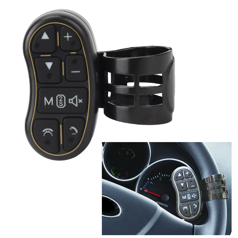 Universal Steering Wheel Remote Control Buttons GPS Navigation Dvd Hands-free Music Wireless Controller
Universal Steering Wheel Remote Control Buttons GPS Navigation Dvd Hands-free Music Wireless Controller