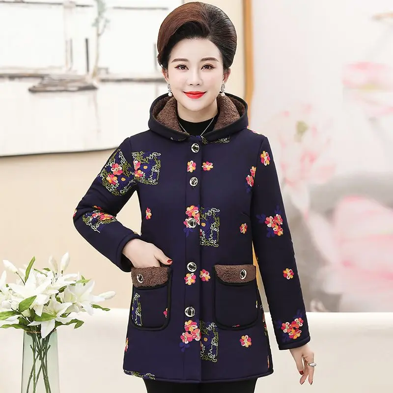 Women 2023 New Winter Korean Elegant Chic Pocket Hooded Print Jackets Fashion Casual Long Sleeve Loose Coats Clothing A03
Women 2023 New Winter Korean Elegant Chic Pocket Hooded Print Jackets Fashion Casual Long Sleeve Loose Coats Clothing A03