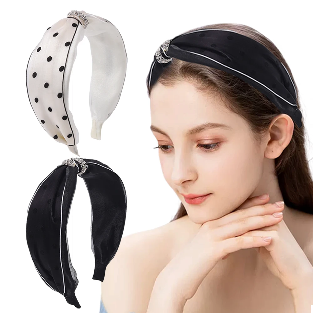 Polka Dot Knotted Diamond Headband Fashion Luxury Hair Accessories Women Alloy Rhinestone Chain Hairband Girl Hair Band Headwear
Polka Dot Knotted Diamond Headband Fashion Luxury Hair Accessories Women Alloy Rhinestone Chain Hairband Girl Hair Band Headwear