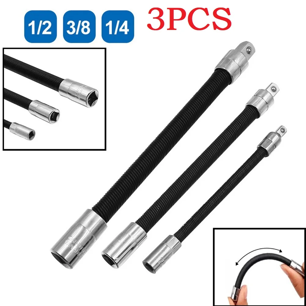 3pcs/1set 1/4 3/8 1/2 Hex Shank Flexible Shaft Extension Rod Driver Socket Adapter Ratchet Wrench Extende Hand Tool
3pcs/1set 1/4 3/8 1/2 Hex Shank Flexible Shaft Extension Rod Driver Socket Adapter Ratchet Wrench Extende Hand Tool