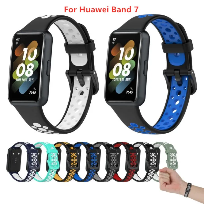 Ремешок силиконовый для Huawei Band 7, дышащий сменный двухцветный браслет для смарт-часов Huawei Band 7
Ремешок силиконовый для Huawei Band 7, дышащий сменный двухцветный браслет для смарт-часов Huawei Band 7
