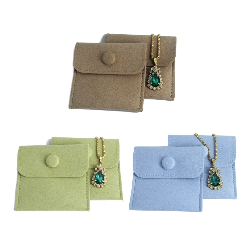 517F Jewelry Pouch Premium Microfiber Cloth Small Storage Bags with Snap Button for Necklaces Bracelets Rings 2.8x2.8 Inches
517F Jewelry Pouch Premium Microfiber Cloth Small Storage Bags with Snap Button for Necklaces Bracelets Rings 2.8x2.8 Inches