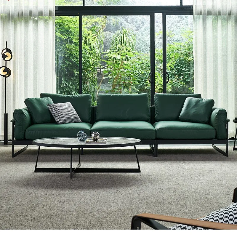 Nordic Custom Italian Leather Sofa Top Layer Cowhide Four Person Living Room Small Family Packaged Iron Down Industrial Style
Nordic Custom Italian Leather Sofa Top Layer Cowhide Four Person Living Room Small Family Packaged Iron Down Industrial Style