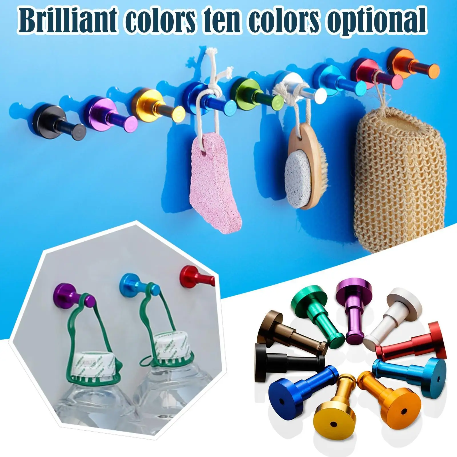 Space Aluminum Coat Hook Wall Hooks Door Back Hook Alloy Hanging Single Hook Creative Colorful Round Hook Storage Hanger 
Space Aluminum Coat Hook Wall Hooks Door Back Hook Alloy Hanging Single Hook Creative Colorful Round Hook Storage Hanger